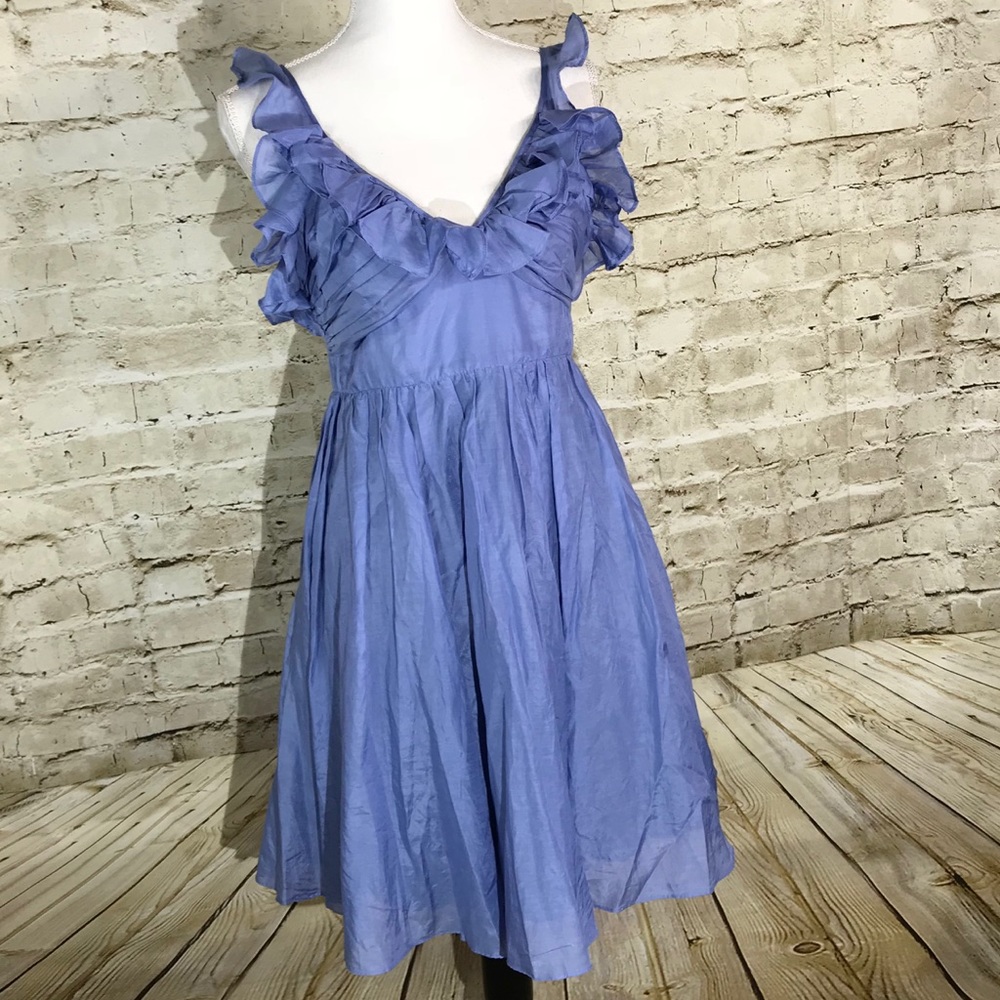 Esley Women’s Backless Asymmetrical Blue Dress L